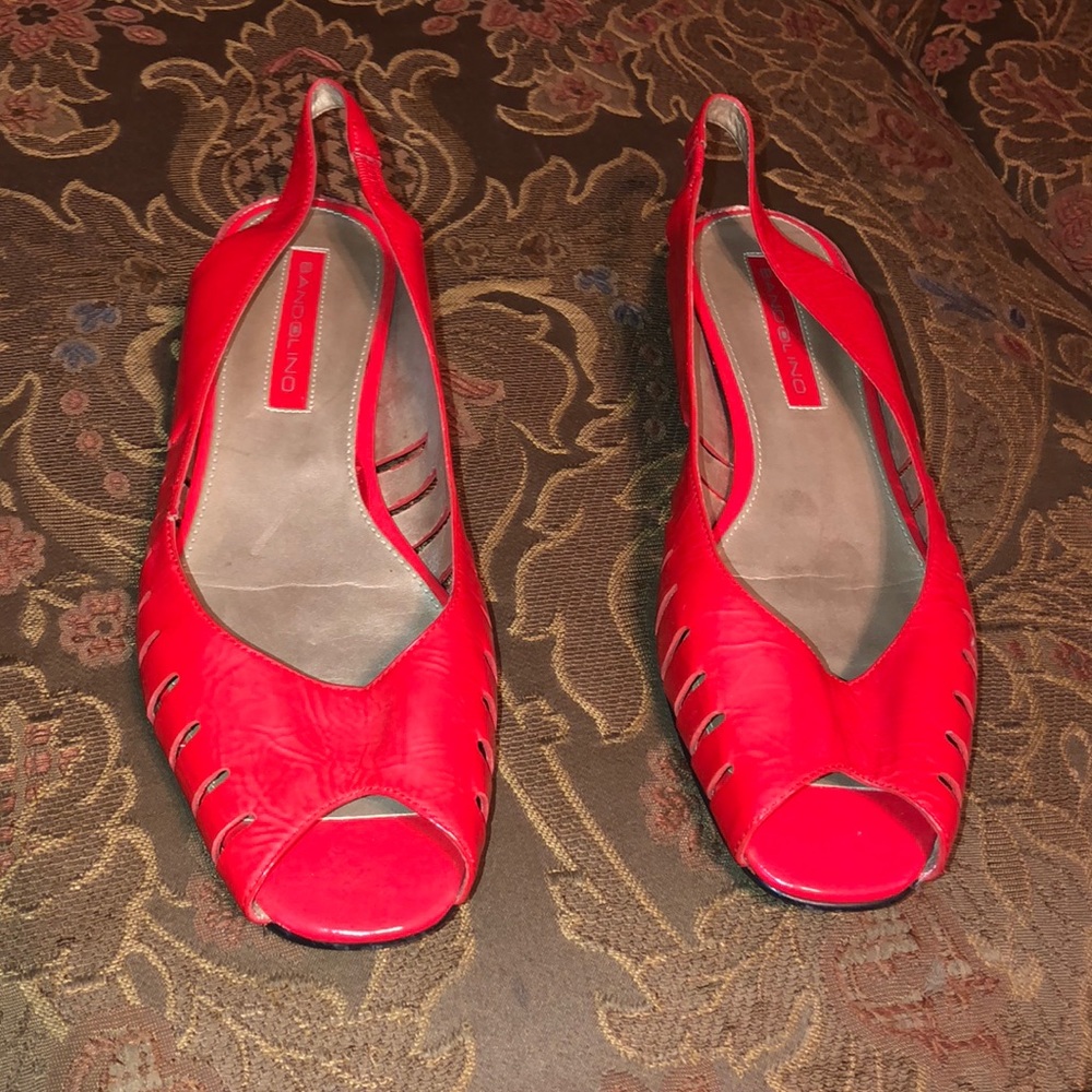 Bandolino Red Leather Sandals